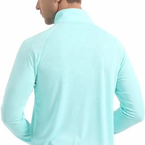 Pull de golf sport 1/4 à col zippé pour homme, col double couche, 100% coton molletonné, imprimé personnalisé, brodé, Street Wear - Product Image 5