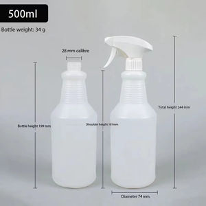 Plastic <b>Bottle</b> 500ml 650ml 1000ml 500 650 1000 ml HDPE Atomizer Chemical Cream Heavy Duty Plastic <b>Bottle</b> With Trigger Sprayer - Product Image 6