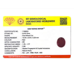 Natural Oval Cut Ruby Loose Gemstone 4.05 Carat for Fine Jewelry - Product Image 4