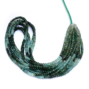 Cuentas redondas lisas de esmeralda AAA+ de 4 mm, esmeralda verde natural multicolor, piedras preciosas semipreciosas sueltas para la fabricación de joyas. - Product Image 3