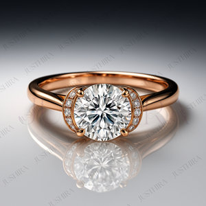 Bague minimaliste en diamant rond de qualité export pour un usage quotidien, au bureau et pour un style élégant, disponible à un prix compétitif - Product Image 3