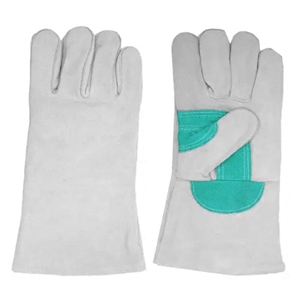 Heavy-Duty Reinforced Cowhide Split Leather <b>Gloves</b> <b>Long</b>-Lasting Flame Retardant Smooth for Safety Welding BBQ Construction - Product Image 2