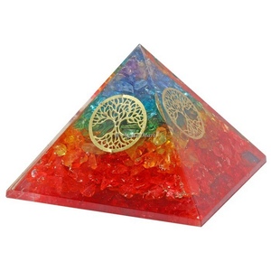 Orgone Chakra Pirámide Siete Chakra Orgone Pirámide Orgonita Pirámide para energía Curación Orgonita Kit Protección - Product Image 6