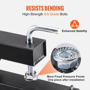 Forche per Pallet Resistenti da 900 kg, Lunghezza Totale 110 cm, Forche per Trattore con Barra Stabilizzatrice Regolabile, Accessori per Carrelli Elevatori - Product Image 3