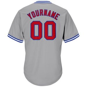 Camiseta de Béisbol Personalizada con Cuello en V Gris para Hombre, Manga Corta, Nombre del Equipo Impreso por Sublimación, Ropa Deportiva de Poliéster que Absorbe la Humedad - Product Image 3