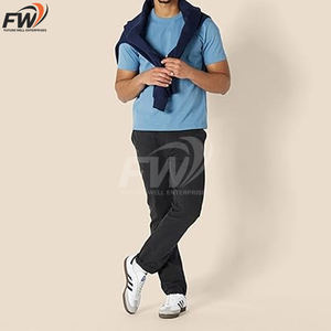 T-shirts pour hommes OEM, écologiques, respirants, coupe ajustée, style streetwear, polyester/coton, manches longues, col en V, design de logo personnalisé - Product Image 4