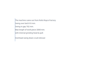 Rectifieuses de fils et de filetages, rectifieuse de fils interne, machine Ex Rolls Royce pour le rectage de précision des engrenages et des filetages - Product Image 6