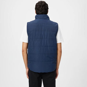 Gilet matelassé léger sans manches pour homme grande taille avec logo personnalisé, manteau d'extérieur chaud d'automne, veste brillante - Product Image 2