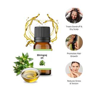 AARNAV GLOBAL EXPORTS Aceite Portador de Bhringraj (Eclipta Alba) 100% Orgánico Prensado en Frío, Certificado Halal Kosher, Hecho en India, Premium - Product Image 3