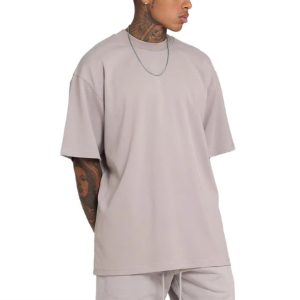 Timeless Casual Tee Men Summer Breathable Soft Cotton Cooling Crew Neck Short Sleeve Oversized Clean for Everyday Knitted - Product Image 2