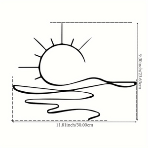 Arte Murale Moderna in Metallo e Ferro Fatta a Mano, Design Astratto con Linee Solari per Arredamento Casa - Product Image 3