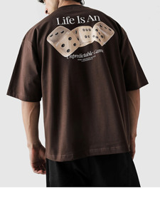<b>Men</b>’s Minimalist Slogan <b>T</b>-<b>Shirt</b> Premium Cotton Crew Neck Short Sleeve Casual Graphic Tee Solid <b>Brown</b> Basic Fashion Top Printed Q - Product Image 5