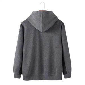 Sudadera con Capucha Unisex Extra Grande con Cierre, 100% Algodón, Manga Larga, Estilo Casual para Otoño, Tejido de Punto, con Bolsillos - Product Image 2