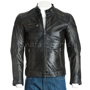 Real <b>Leather</b> Solid Color Bomber <b>Jacket</b> with Regular Fit <b>Winter</b> Season Hot Selling For Online Best Sale With Custom Packing - Product Image 2