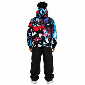 OEM Winter Streetwear High Quality Designer Puffer Jacket Custom Print <b>Pattern</b> Windproof Warm Down Bubble Jacket <b>For</b> Men - Product Image 6