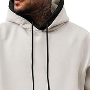 Sweat à capuche Urban Contrast, Sweat à capuche Minimal Edge Street, Sweat à capuche classique bicolore confortable, Sweat à capuche moderne essentiel - Product Image 2