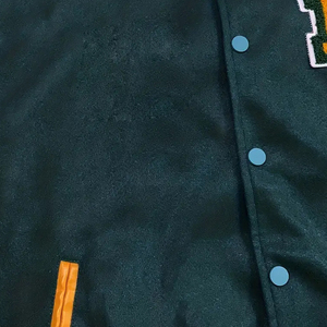 Plus Size Men Literary Artistic Letters Embroidery Color Block Coat Outdoor Sports Windbreaker College Baseball Letterman Jacket - Product Image 5