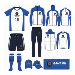 Conjunto de Uniforme de Fútbol GAME ON INDUSTRIES, Sublimado, Poliéster que Absorbe la Humedad, para Todas las Temporadas, Unisex para Adultos, Corte Atlético - Product Image 1