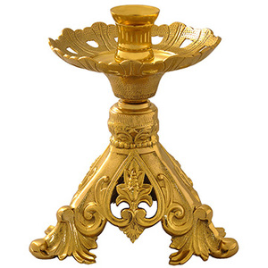 Candelero de Latón Hecho a Mano |   Candelabro Tradicional para Iglesia y Templo - DOUBLE VEE EXPORTS - Product Image 1