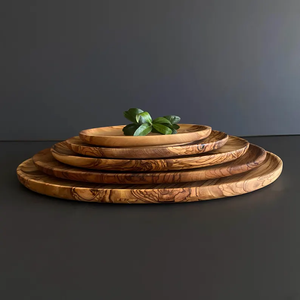 Assiettes en bois d'olivier personnalisables et faites à la main, cadeau pour maman, cadeaux pour la fête des mères - Product Image 2