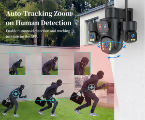 LS VISION 6MP 12배 줌 세 개의 렌즈 세 개의 화면 AI 동물 감지 4G 심카드 AOV 태양광 카메라 공장 - Product Image 4