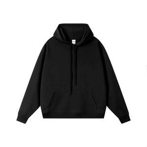 Sweat-shirt à capuche unisexe vert foncé, personnalisé avec logo, de haute qualité, surdimensionné, en molleton de coton épais, pour homme - Product Image 2