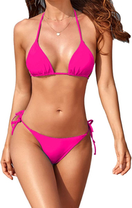 2022 Premium Hot Stylish Women's Beachwear High Cut 2 <b>Set</b> Heart-Trimmed <b>Bikini</b> Customizable <b>Plus</b> <b>Size</b> Eco-Friendly Swimsuit - Product Image 2