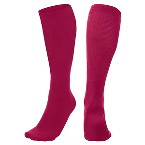 Chaussettes hautes pour hommes, couleur unie, tricotées, style classique, chaussettes de sport décontractées - Product Image 2