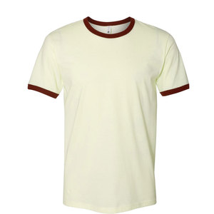 T-shirts en coton rayés décontractés et légers de qualité supérieure, style été, coupe ajustée, personnalisables OEM pour impression de logo, T-shirt Ringer pour femme - Product Image 4