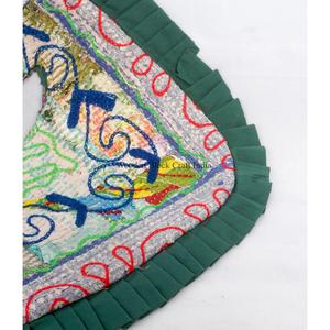 Luxury Trendy Classic Kantha messenger Bag Handmade Mixed Colors Magnetic Closure Ruffles Landscape Pattern Lightweight Foldable - Product Image 5