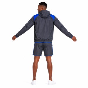 OEM Private Label Custom Logo Men's Sports <b>Windbreaker</b> Jacket Shorts Set Nylon Polyester Matching Set Custom Logo Supplie - Product Image 2