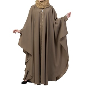 Abaya islamique traditionnelle pour femmes musulmanes, en lin, avec foulard, design moderne turc et arabe, respirante, faible MOQ, logo personnalisé - Product Image 5