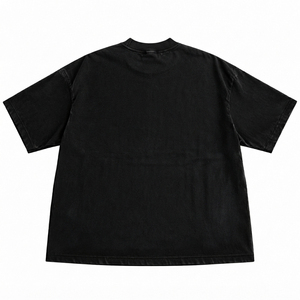 Custom Graphic Print Oversized Black O Neck T Shirt 100% Cotton Eco Friendly Fabric Trendy Style Short Sleeve T Shirt Streetwear - Product Image 2