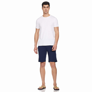 Ensemble chemise et short décontracté d'été pour homme, coupe ajustée, en coton, motif uni, séchage rapide, non tissé, design personnalisé pour adultes - Product Image 4