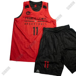 Uniformes de basket-ball personnalisés Sibrin en gros |   Maillots et shorts d'équipe avec logo, nom et numéro |   Ensemble de basket-ball réversible sublimé USA - Product Image 3