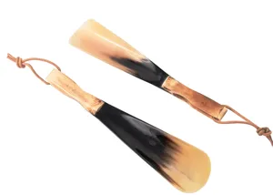Hand Crafted Natural HORN <b>SHOE</b> Buffalo Horn Shoehorn with Handle Trending Handmade <b>Shoe</b> <b>Accessory</b> Trending premium buffalo horn - Product Image 2