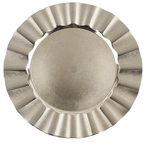 Grande assiette de présentation en métal de 12 à 13 pouces de diamètre pour la mise en place de la vaisselle de table - Product Image 1