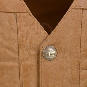 Stylish <b>Men's</b> Genuine Leather Vest Breathable Quick Dry Adjustable Side Lace <b>Waistcoat</b> <b>Casual</b> Outdoor Winter Fashion Clothing - Product Image 5