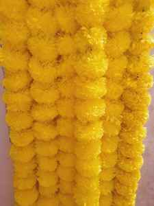 Guirnalda de Flores Artificiales de Caléndula India de Alta Calidad, Decoración India para el Hogar, Decoración para Templos, Decoración para el Hogar, Guirnaldas - Product Image 2