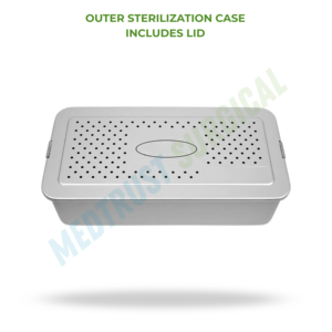 Boîte de stérilisation extérieure avec couvercle, boîte de stérilisation pour instruments chirurgicaux, boîte de stockage pour autoclave médical, en acier inoxydable - Product Image 2