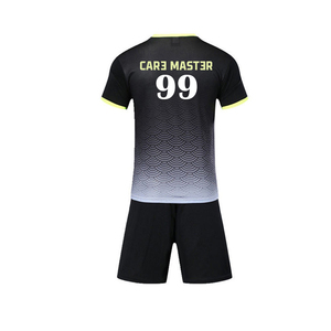 ชุดยูนิฟอร์มฟุตบอลคุณภาพสูง แขนสั้น ระบายอากาศ แห้งเร็ว ผลิตจากโพลีเอสเตอร์ 100% พร้อมบริการสกรีนโลโก้ตามสั่ง - Product Image 2