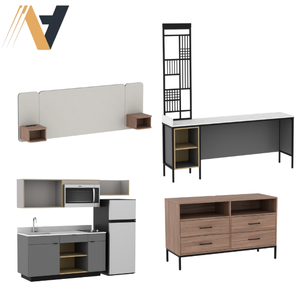 ชุดเฟอร์นิเจอร์ห้องพักโรงแรม Modern StudioRes Marriott แบบควีนไซส์และทวินไซส์ ผลิตตามแบบ OEM ODM วัสดุไม้และโลหะ เป็นมิตรกับสิ่งแวดล้อม สำหรับธุรกิจโรงแรม รับผลิตตามความต้องการ - Product Image 3