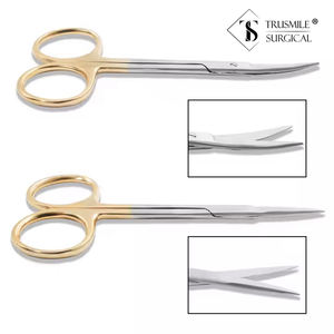 Ciseaux à cuticules russes durables à ressort, ultra-affûtés, pour manucure et micro-cils, droits et courbés - Product Image 1