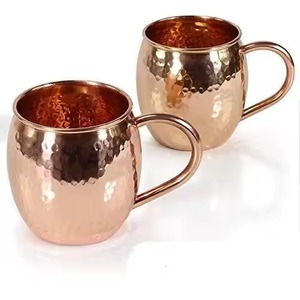 Drinkware Solid Copper MUG for Moscow Mule 99.9% With Rivets Long Lasting Quality Copper <b>Beer</b> Mugs Cheap Copper Mug With Handle - Product Image 3
