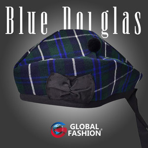 หมวกกลีนแกร์รี่แบบดั้งเดิมของชาวไฮแลนด์แท้ๆ พร้อมลายผ้าทาร์ตันสุดหรูและริบบิ้นสีดำแบบดั้งเดิม ขายส่ง - Product Image 2