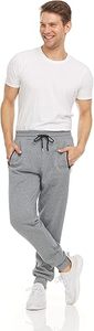 Wholesale Custom Logo Men's Mid Waist Eco-Friendly Waterproof Fleece <b>Jogger</b> Pants <b>with</b> <b>Zip</b> <b>Pocket</b> Casual Sweatpants - Product Image 2
