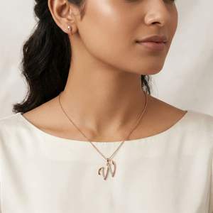 Colgante moderno de diamante natural de 0.06 ct, color HI, corte brillante redondo, claridad VS SI, oro amarillo, colgante de joyería de diamante para mujer - Product Image 1