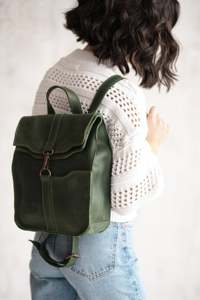 Proveedor Mayorista de Mochilas Pequeñas de Cuero Genuino Personalizadas de Primera Calidad, Bolso de Viaje de Cuero Real para Mujer LSBP-014 - Product Image 2