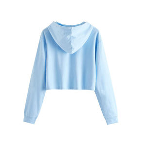เสื้อฮู้ดดี้ออกกำลังกายโยคะดีไซน์ใหม่สำหรับผู้หญิง แฟชั่นลำลองทรงหลวม ระบายอากาศได้ดี เสื้อฮู้ดดี้แขนสั้นสำหรับผู้หญิง - Product Image 4