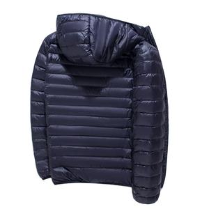 Veste en duvet légère et solide à capuche pour hommes nouveautés vestes bouffantes courtes pour hommes de grande taille manteaux légers décontractés pour hommes - Product Image 3